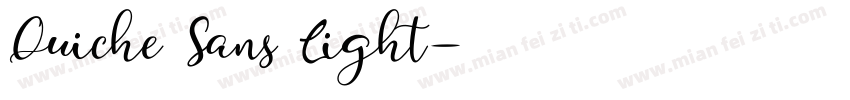Quiche Sans Light字体转换